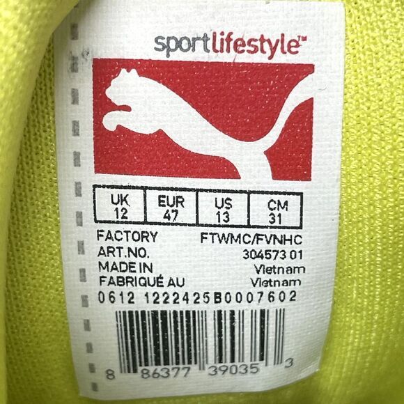 Puma Subaru Global Rallycross Graffic Shoes Black/Gray/Lime Zombie Cat Men's 13 - Picture 8 of 9